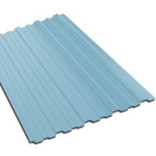 Профнастил стальной кровельный односторонний волна гладкий пастельно-синий фото