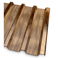 Профнастил стальной стеновой односторонний волна гладкий античный дуб фото