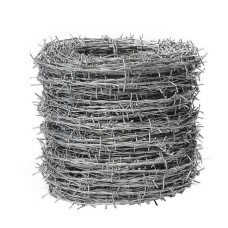 Проволока стальная колючая одноосновная круглая рифленая оцинкованная фото